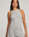 Carnaby Grey Marl Tank Top WOMENS chaserbrand