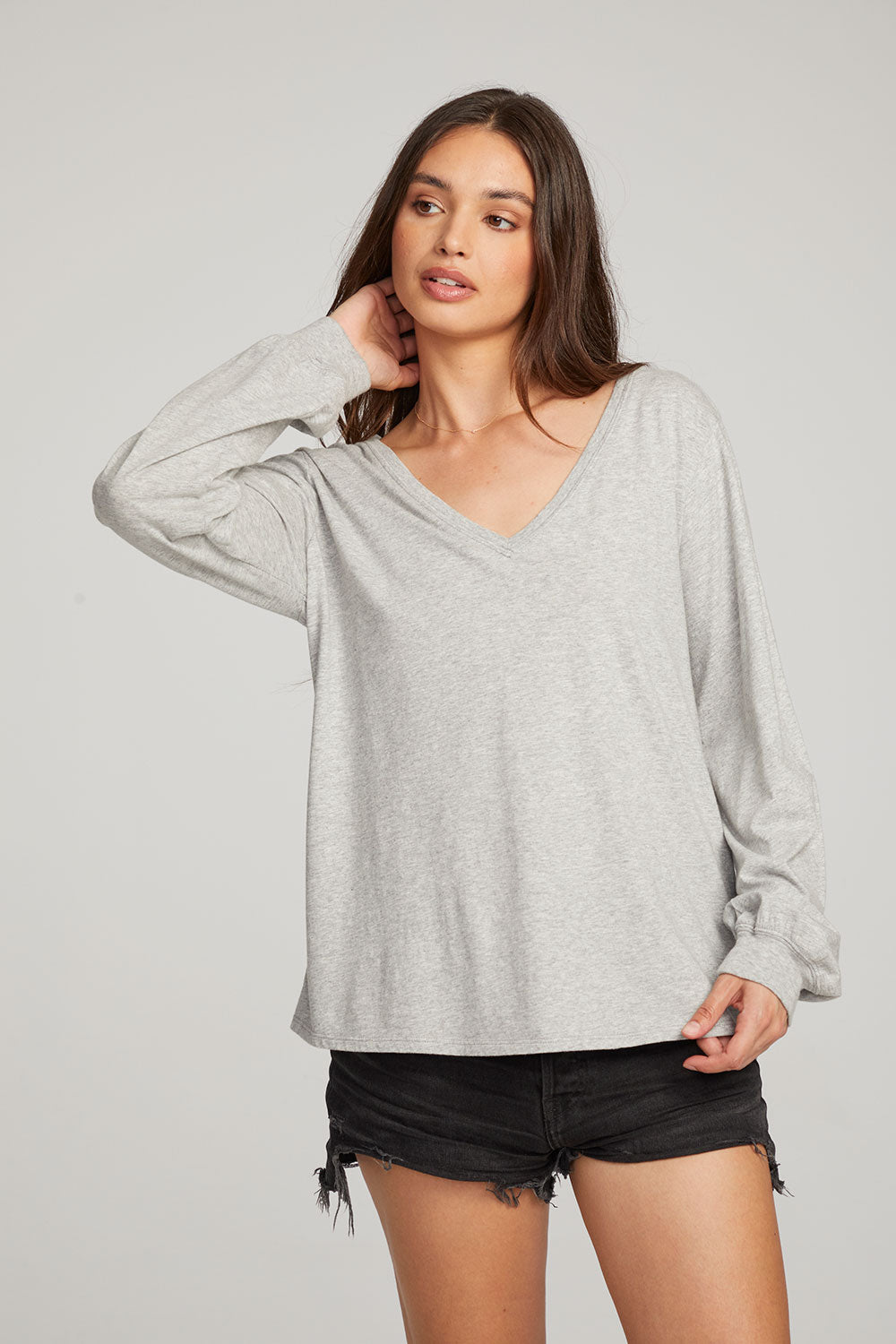 Kara Heather Grey Long Sleeve WOMENS chaserbrand