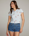 Cherry Embroidery Tee WOMENS chaserbrand
