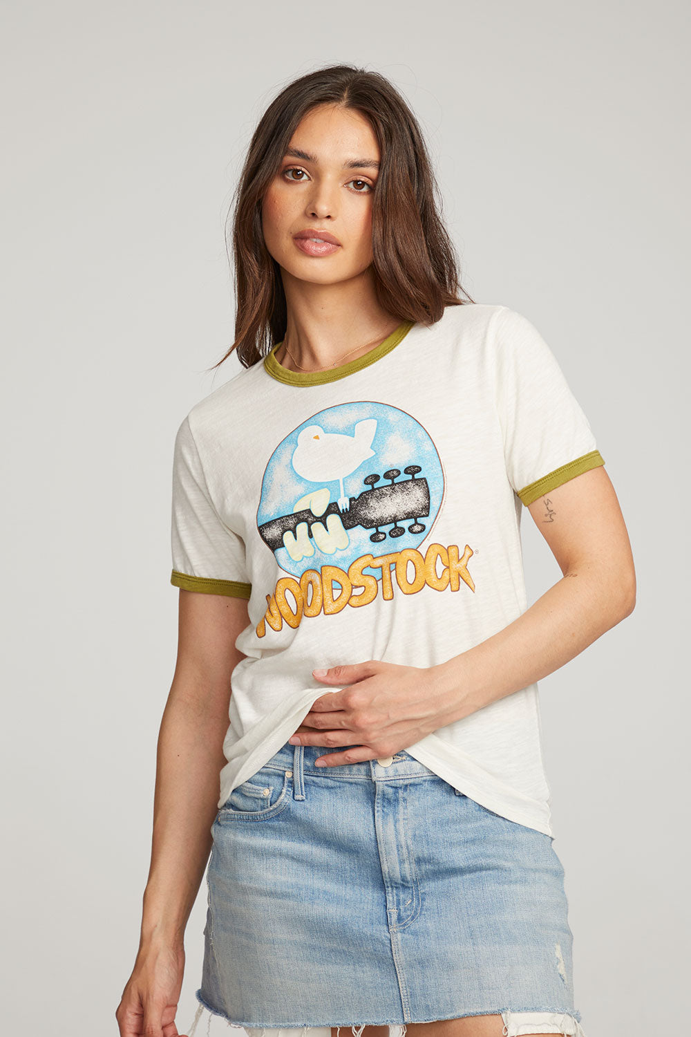 Woodstock Bird On Guitar Tee WOMENS chaserbrand