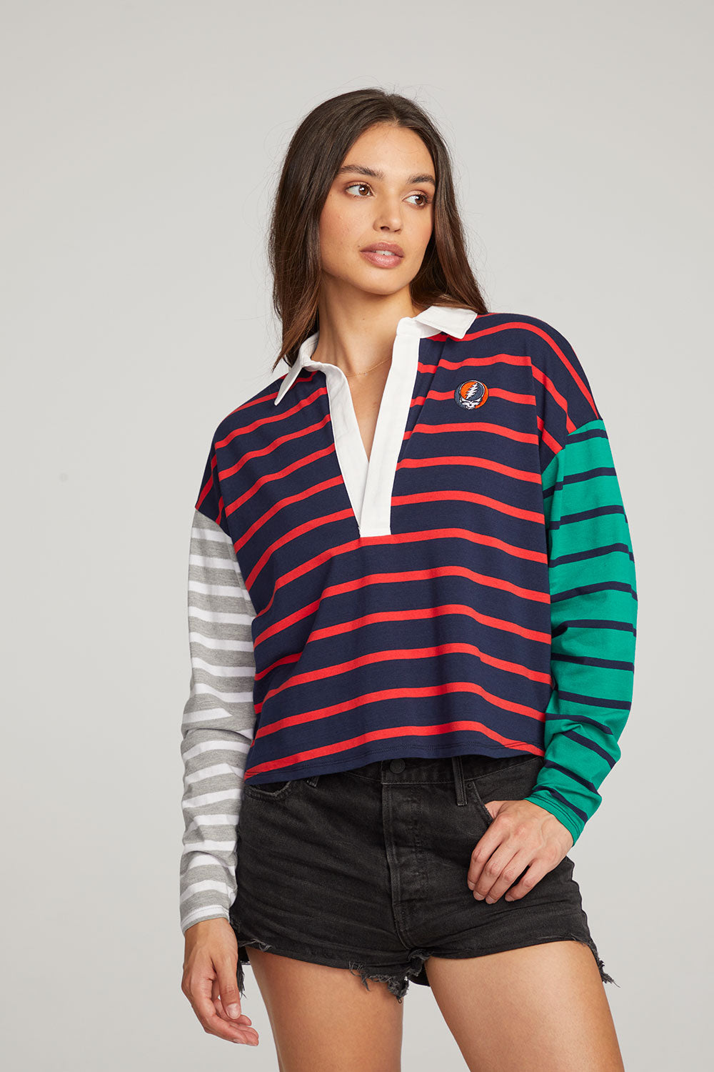 Grateful Dead Stealie Rugby Shirt WOMENS chaserbrand