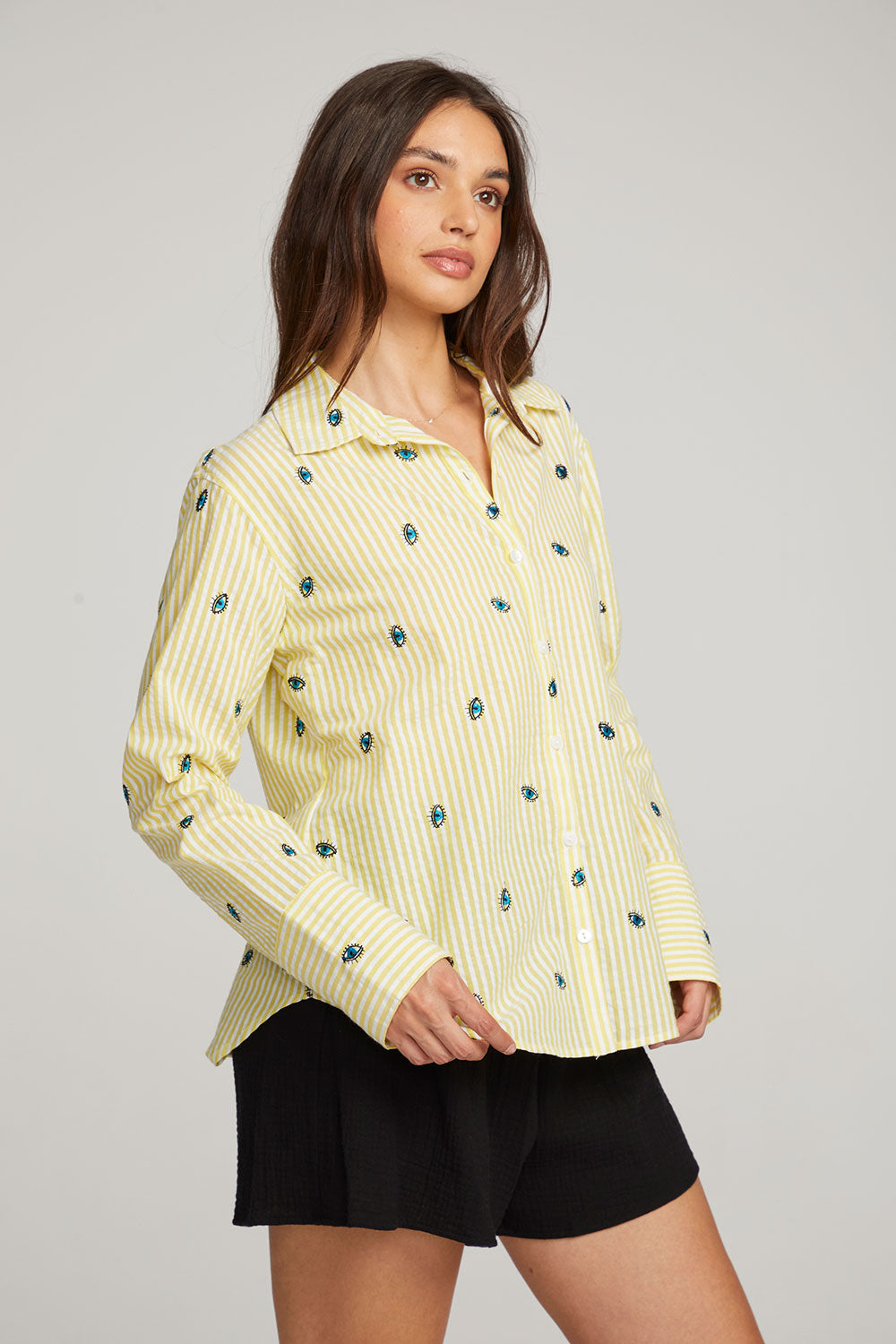 Allover Eye Button Down WOMENS chaserbrand
