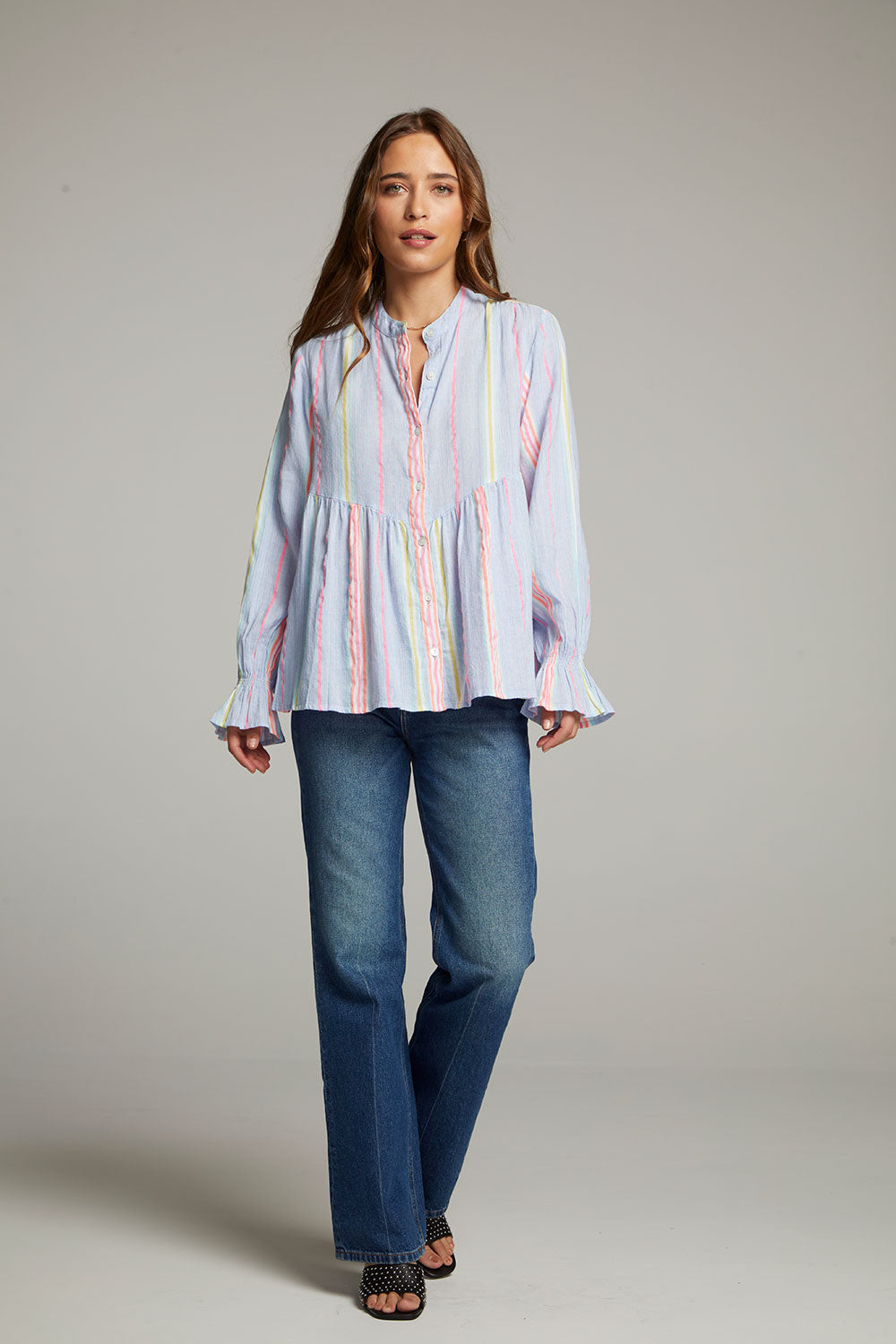Dolphin South West Beach Stripe Button Down WOMENS chaserbrand