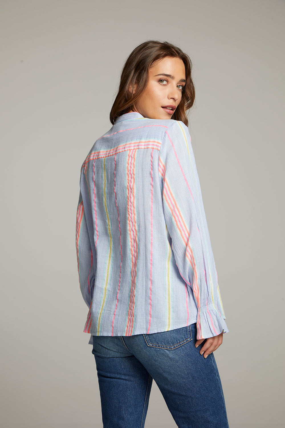 Dolphin South West Beach Stripe Button Down WOMENS chaserbrand