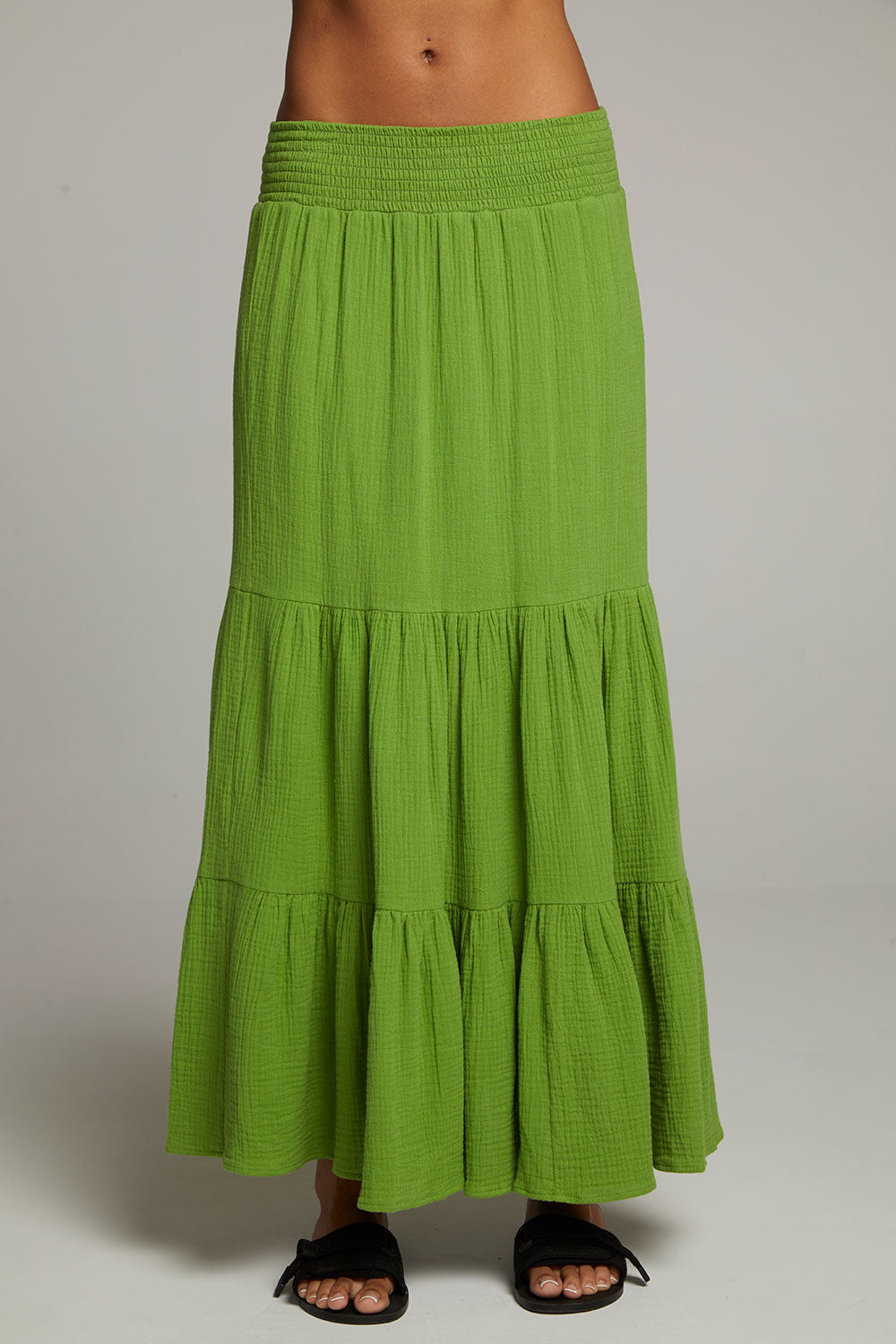 Seal Piquant Green Maxi Skirt WOMENS chaserbrand