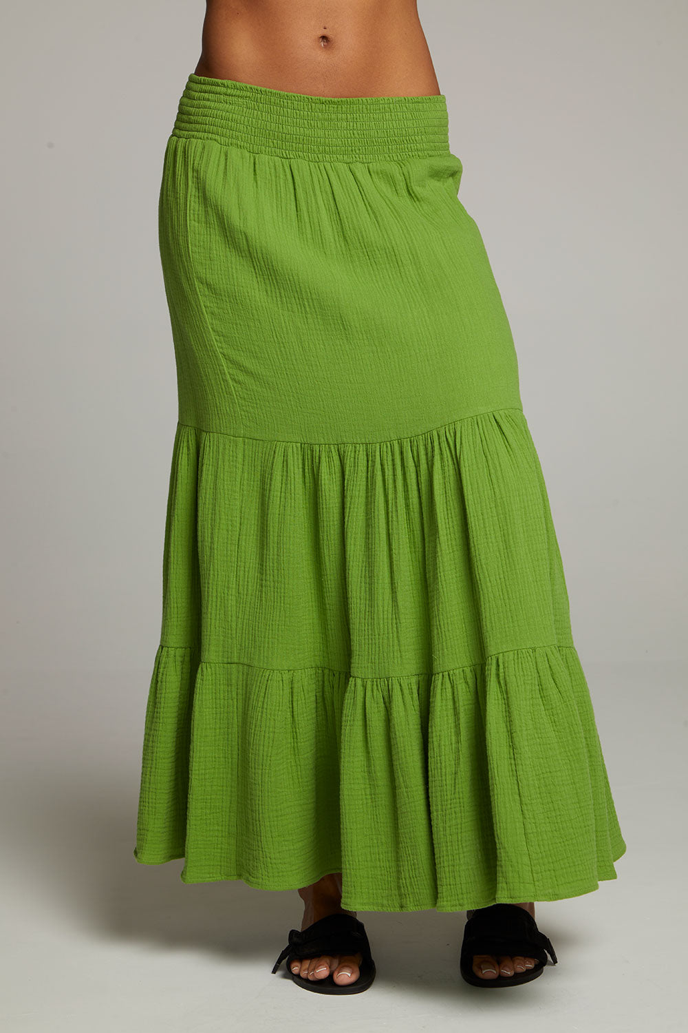 Seal Piquant Green Maxi Skirt WOMENS chaserbrand