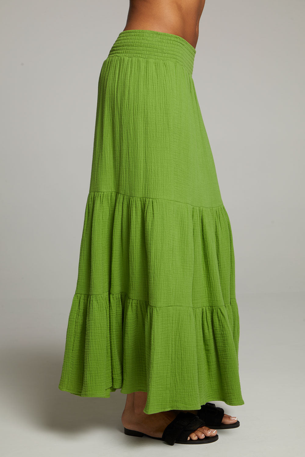 Seal Piquant Green Maxi Skirt WOMENS chaserbrand