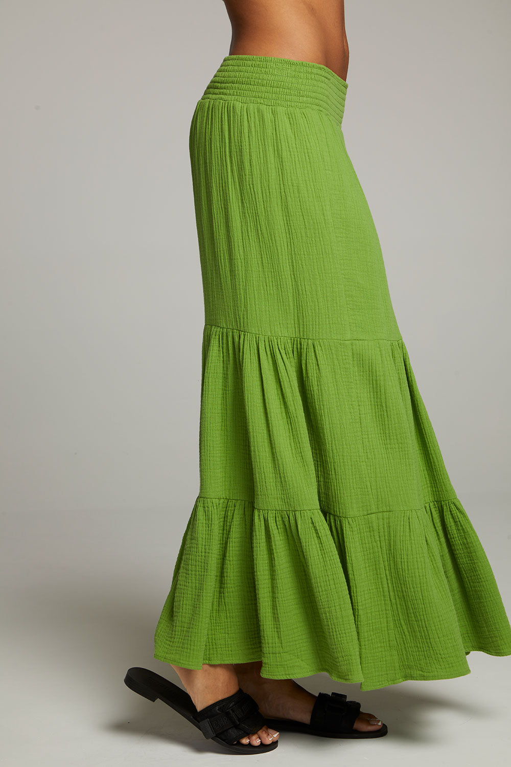 Seal Piquant Green Maxi Skirt WOMENS chaserbrand
