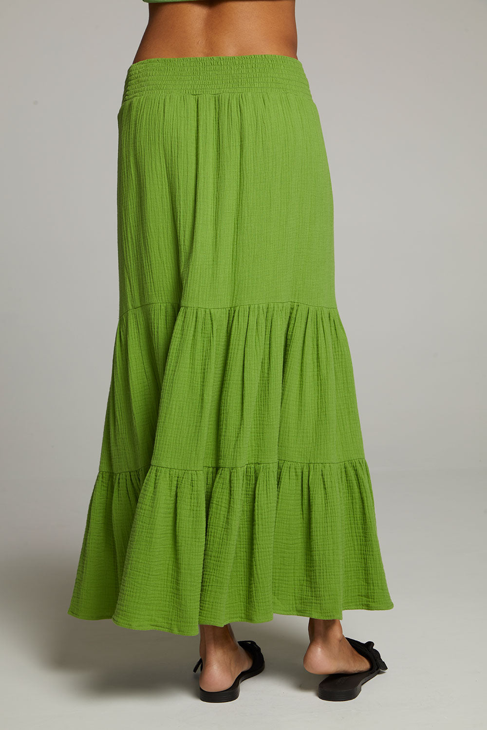 Seal Piquant Green Maxi Skirt WOMENS chaserbrand