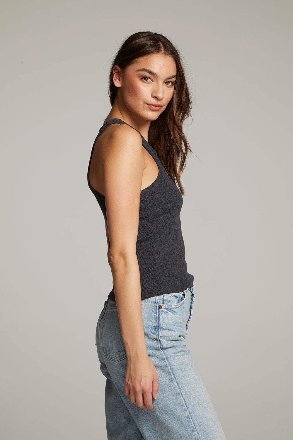 August Black Tank Top WOMENS chaserbrand