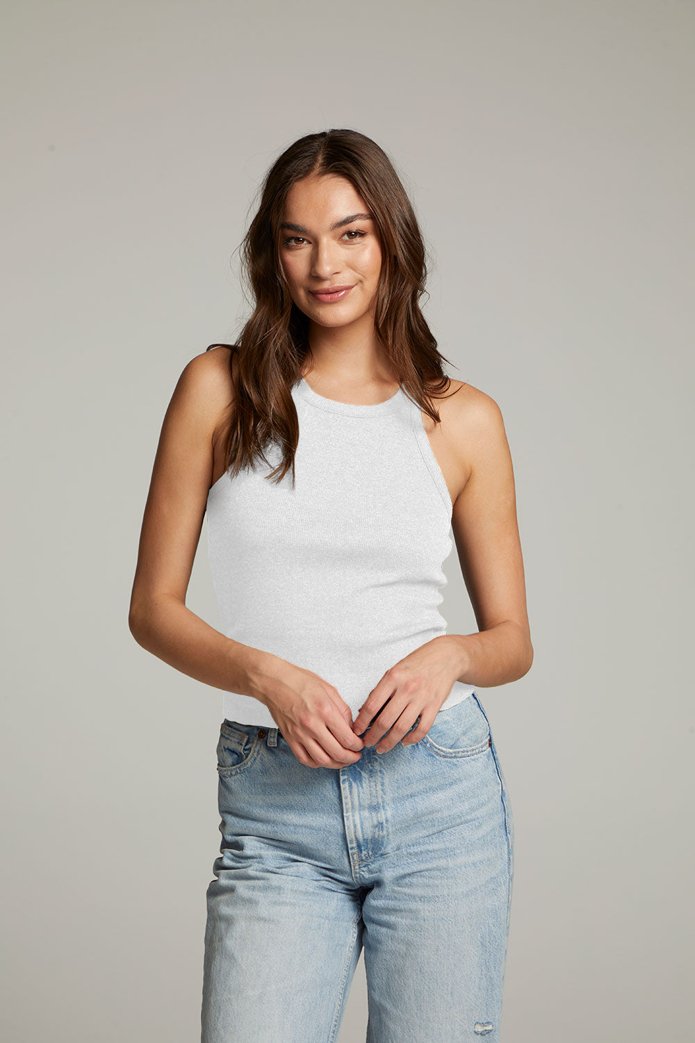 August White Tank Top WOMENS chaserbrand