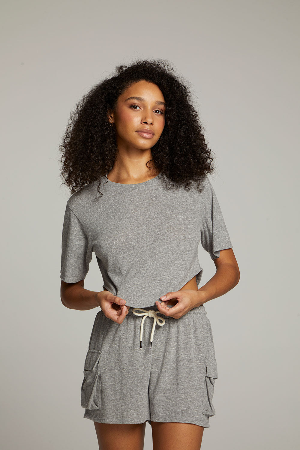 Kylie Streaky Grey Tee WOMENS chaserbrand