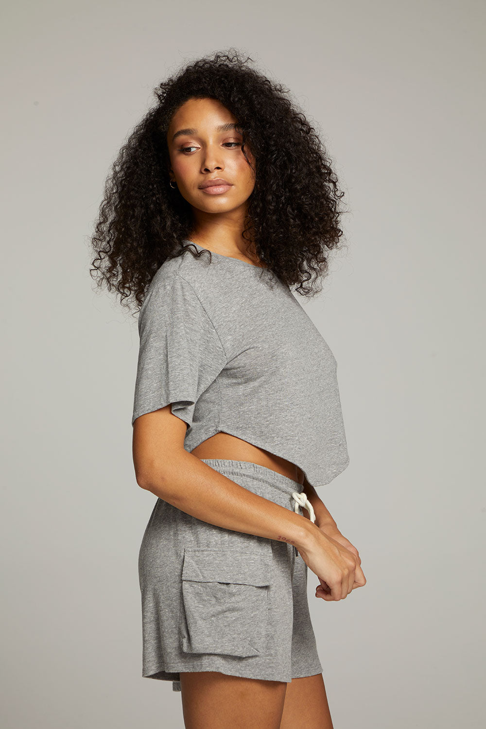 Kylie Streaky Grey Tee WOMENS chaserbrand