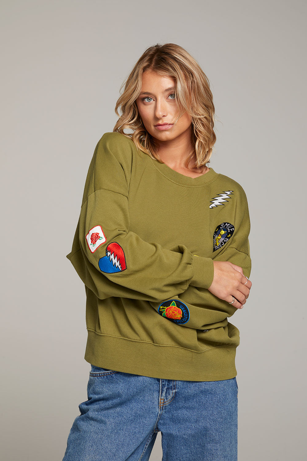 Grateful Dead Patches Long Sleeve WOMENS chaserbrand