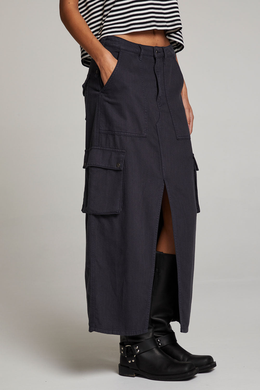 Tri Licorice Maxi Skirt WOMENS chaserbrand