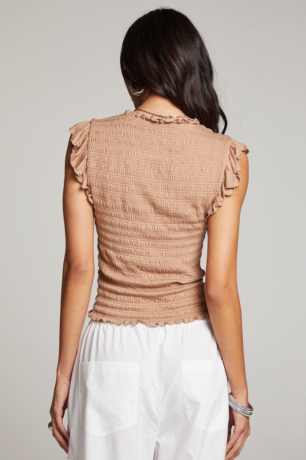 Ann Warm Taupe Blouse WOMENS chaserbrand