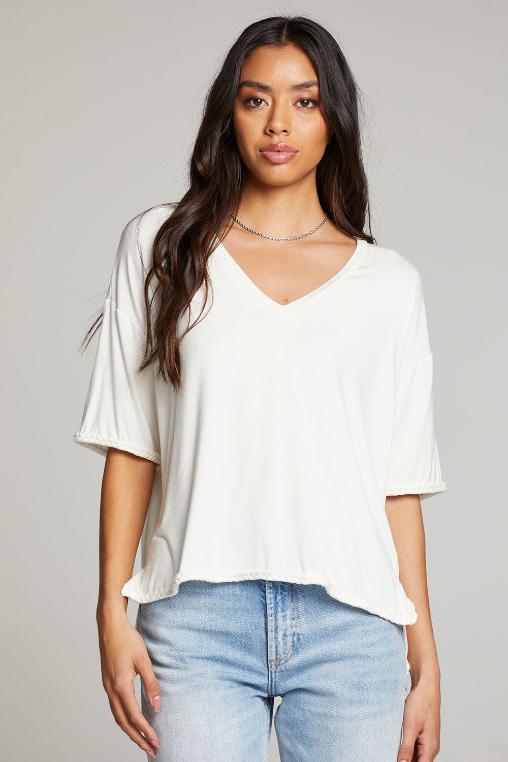 Mason White V Neck WOMENS chaserbrand