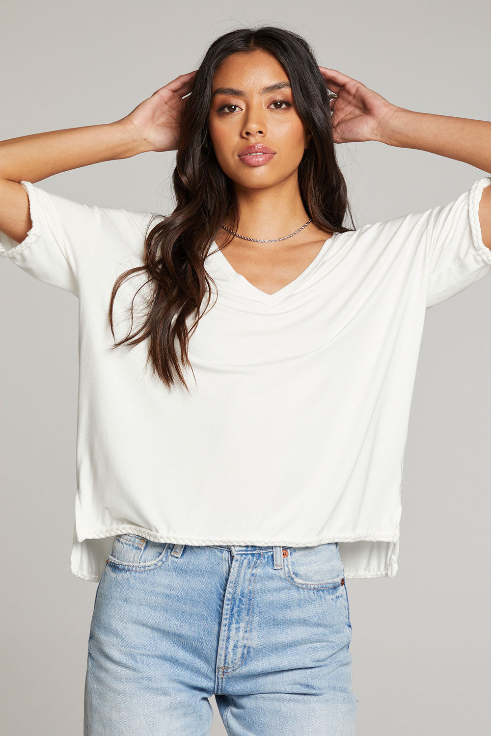 Mason White V Neck WOMENS chaserbrand