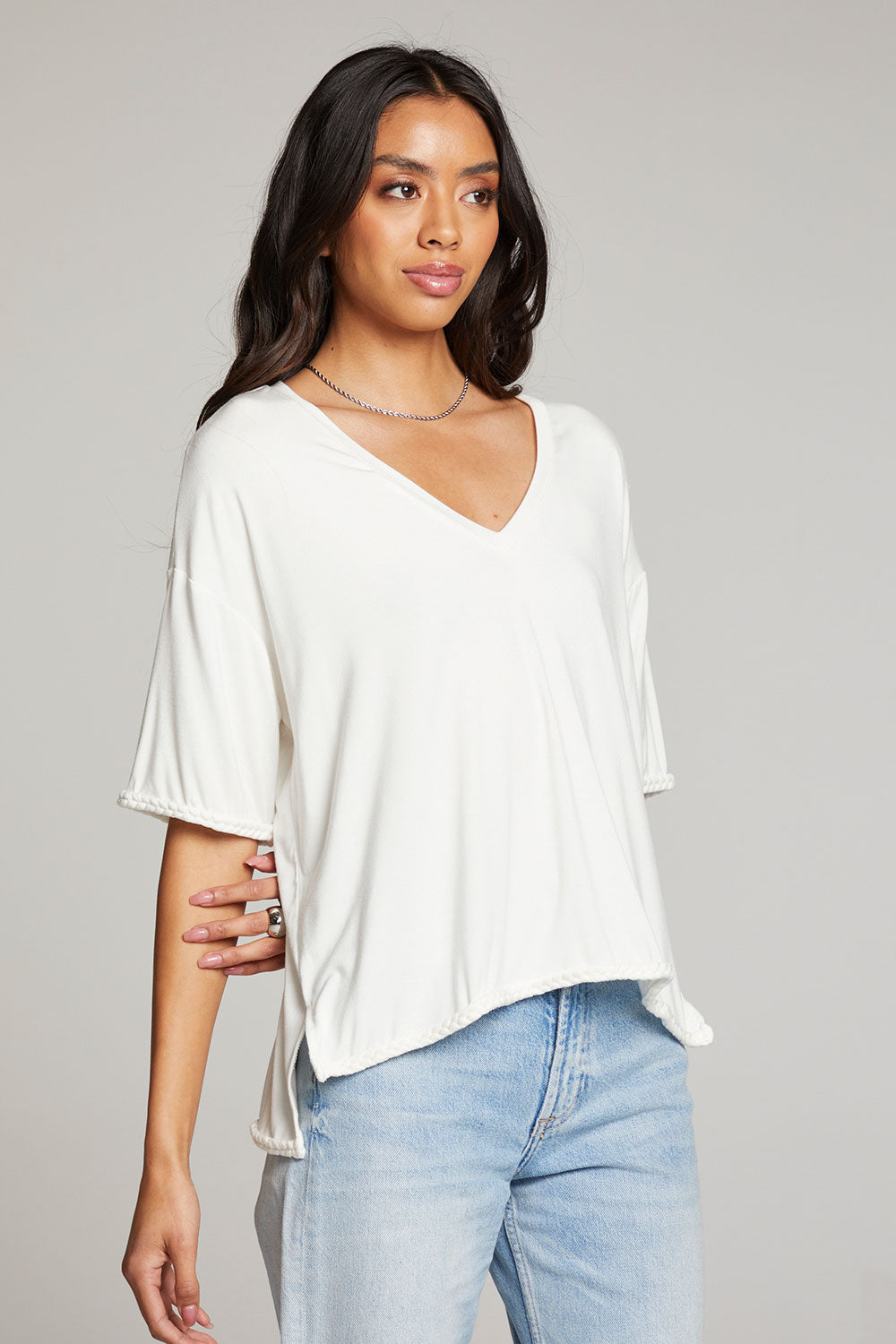 Mason White V Neck WOMENS chaserbrand