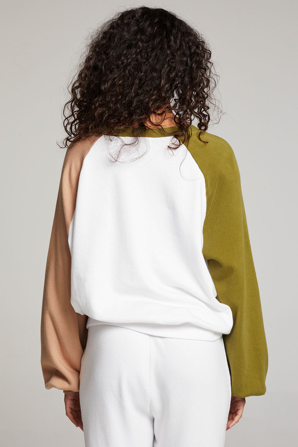 Hannah Sand Color Block V Neck Pullover WOMENS chaserbrand