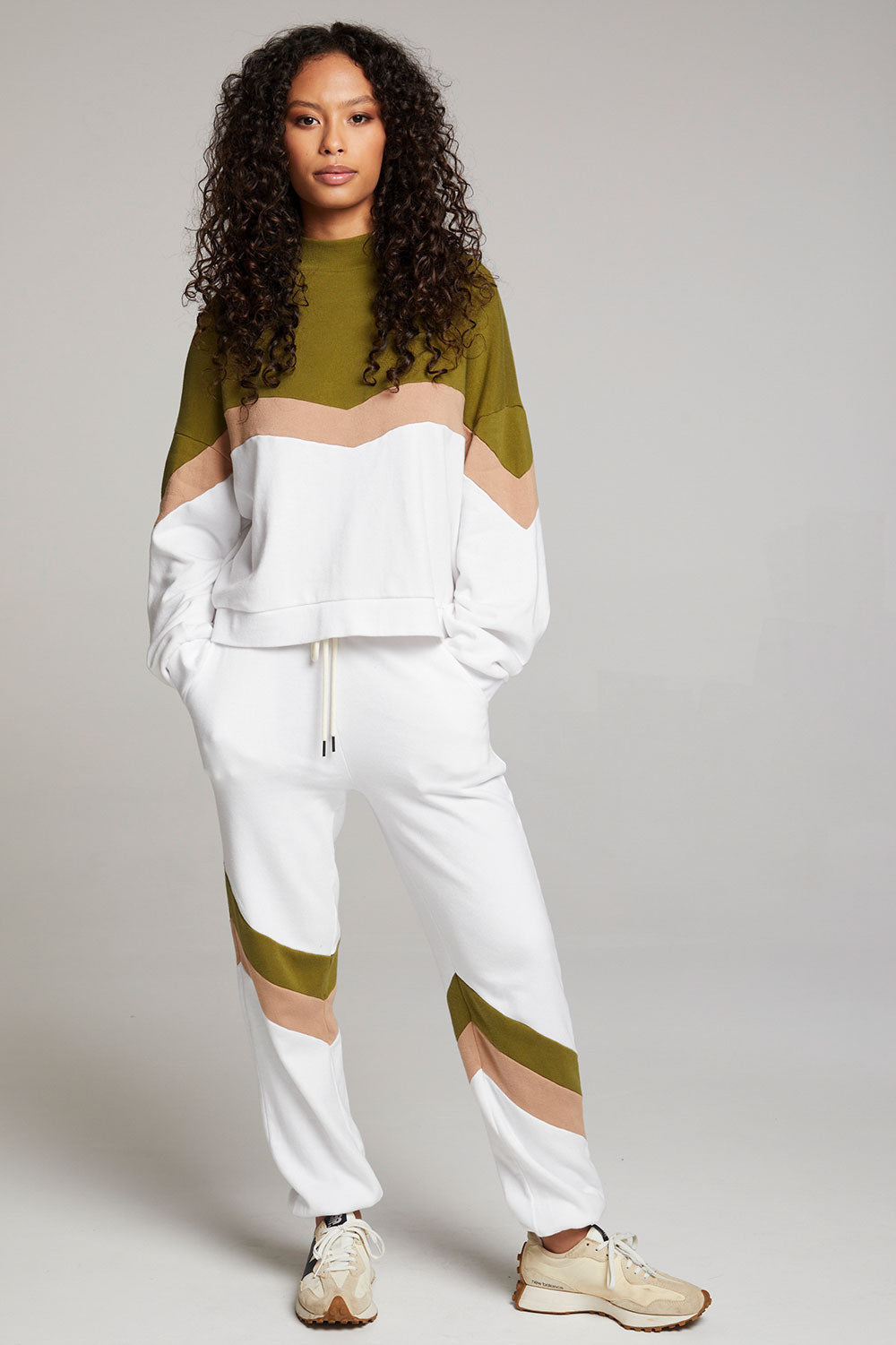 Liz Sand Color Block Pullover WOMENS chaserbrand