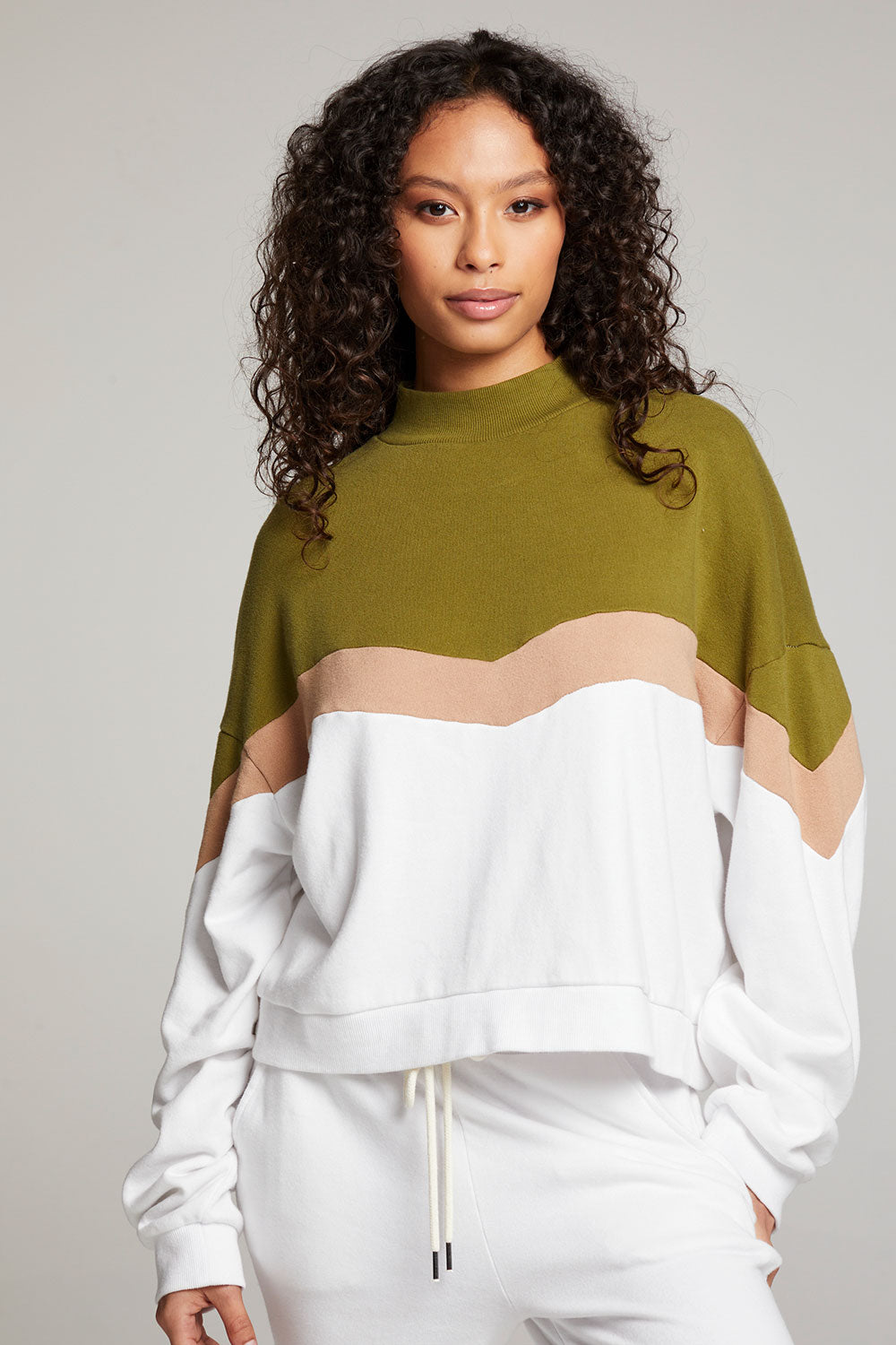 Liz Sand Color Block Pullover WOMENS chaserbrand