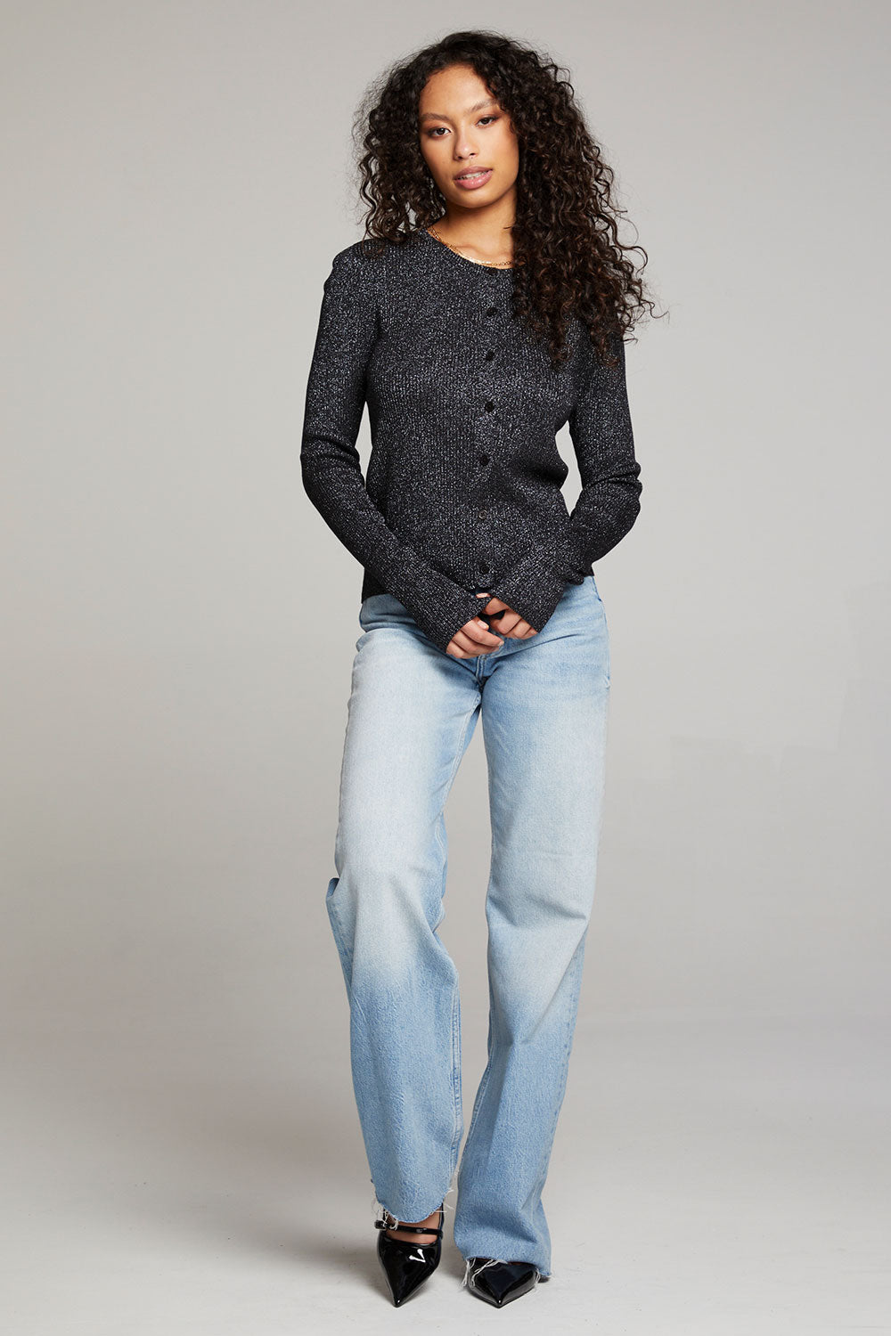 Tommy Licorice Button Up Sweater WOMENS chaserbrand