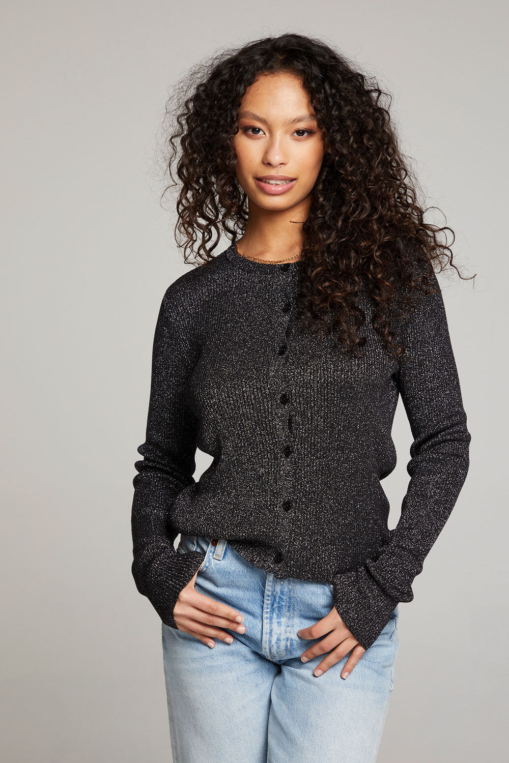 Tommy Licorice Button Up Sweater WOMENS chaserbrand