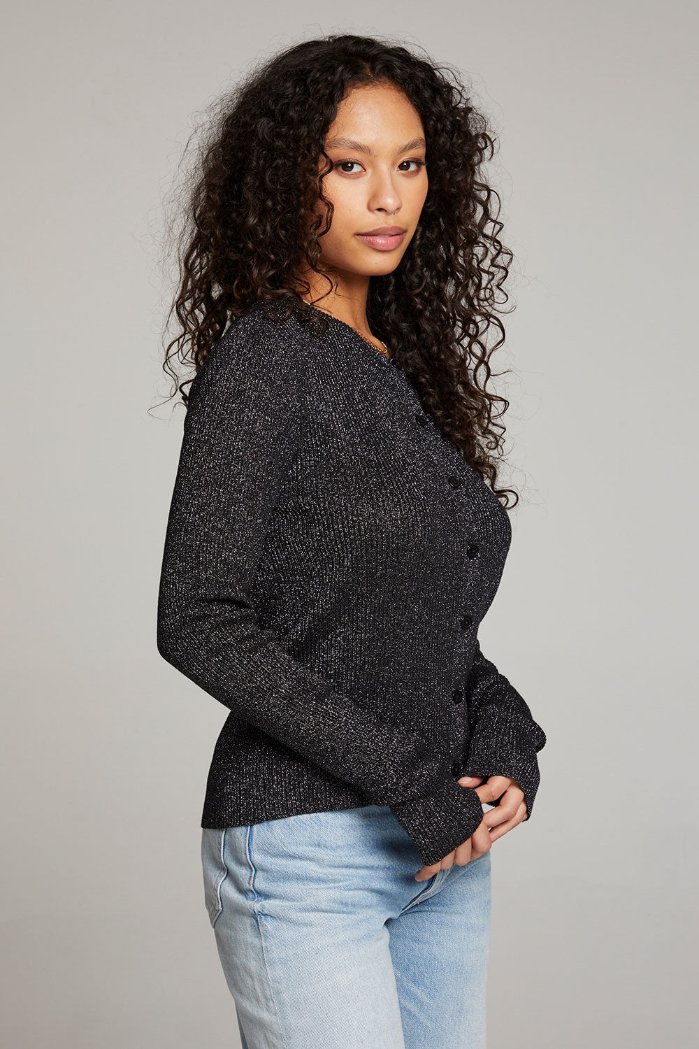Tommy Licorice Button Up Sweater WOMENS chaserbrand