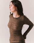 Kevin Espresso Long Sleeve Womens chaserbrand
