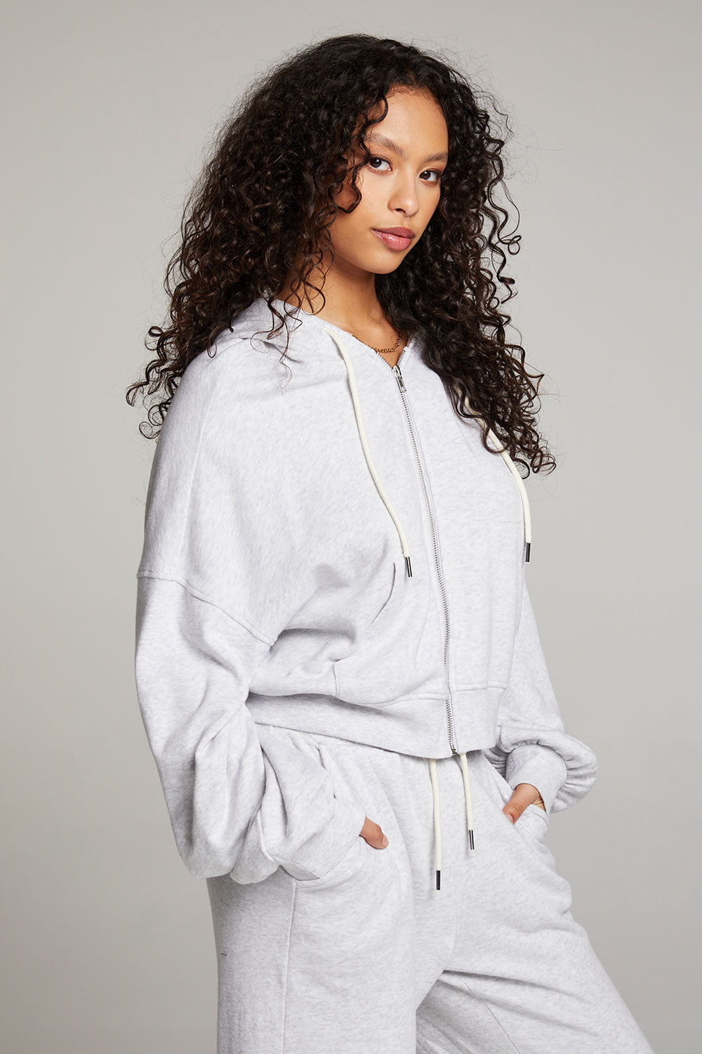 Abilenee Light Grey Zip Up WOMENS chaserbrand