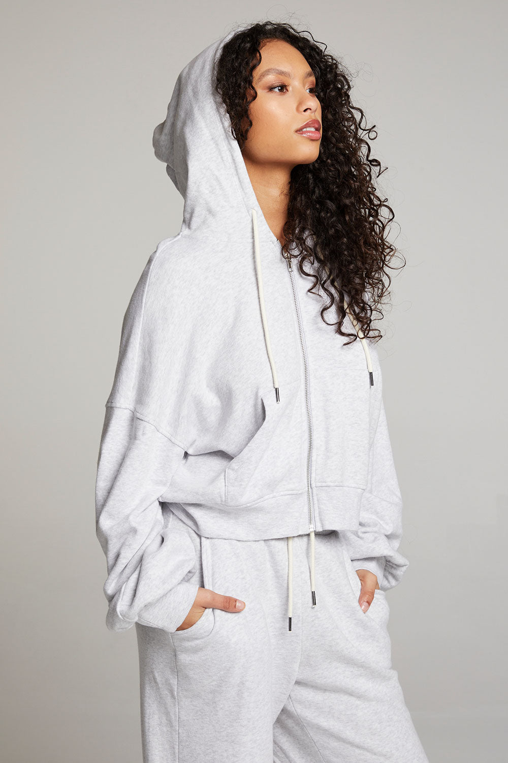 Abilenee Light Grey Zip Up WOMENS chaserbrand