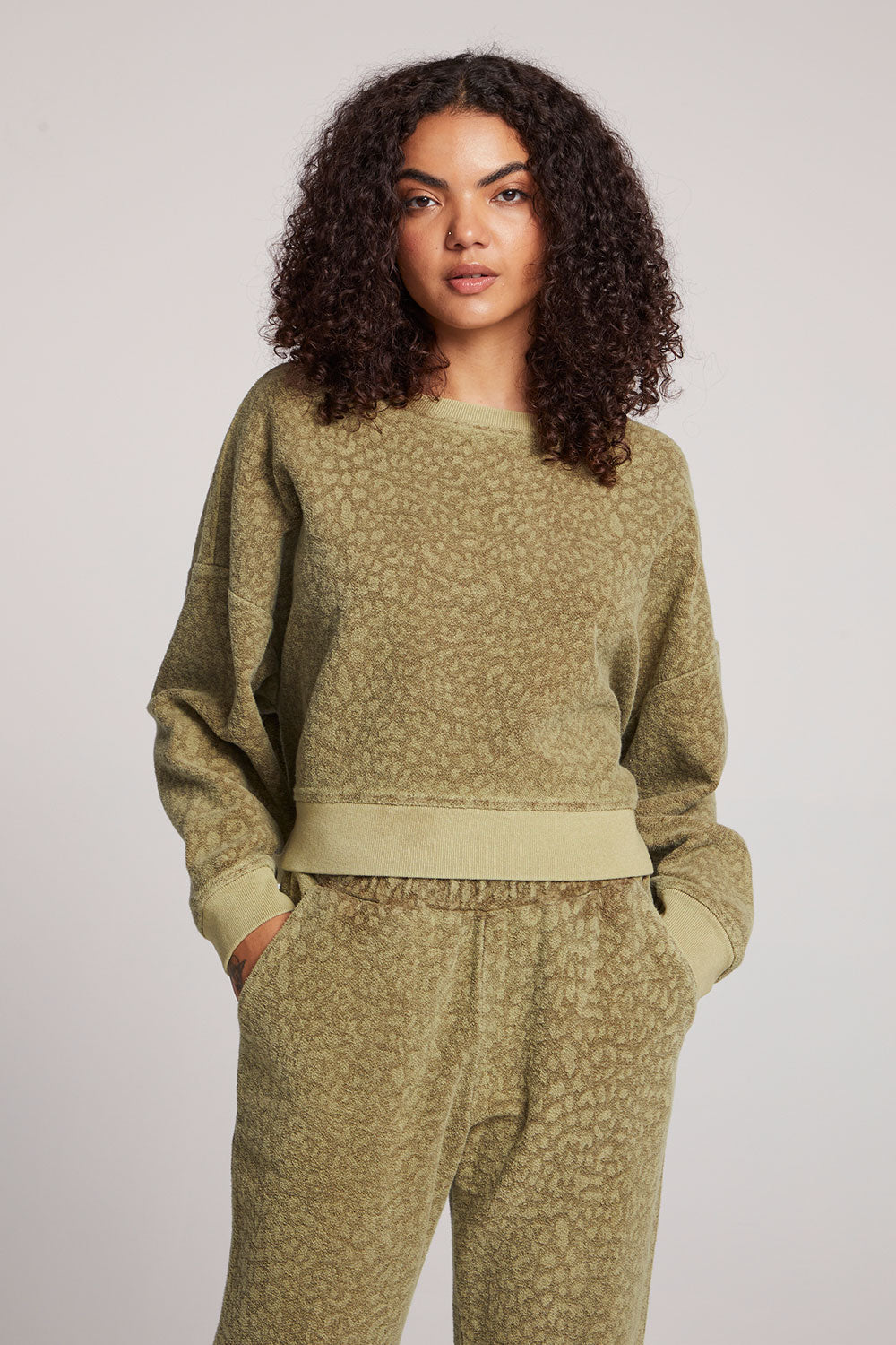 Ramone Leopard Pullover Womens chaserbrand