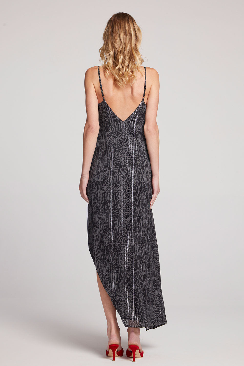 Kiss Licorice Leopard Slip Dress Womens chaserbrand