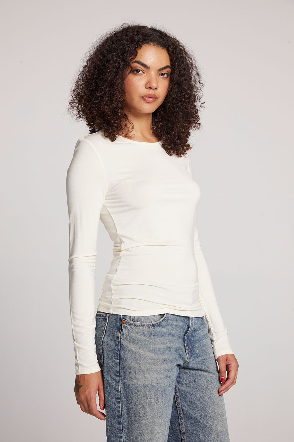 Reeves Starry White Long Sleeve Womens chaserbrand