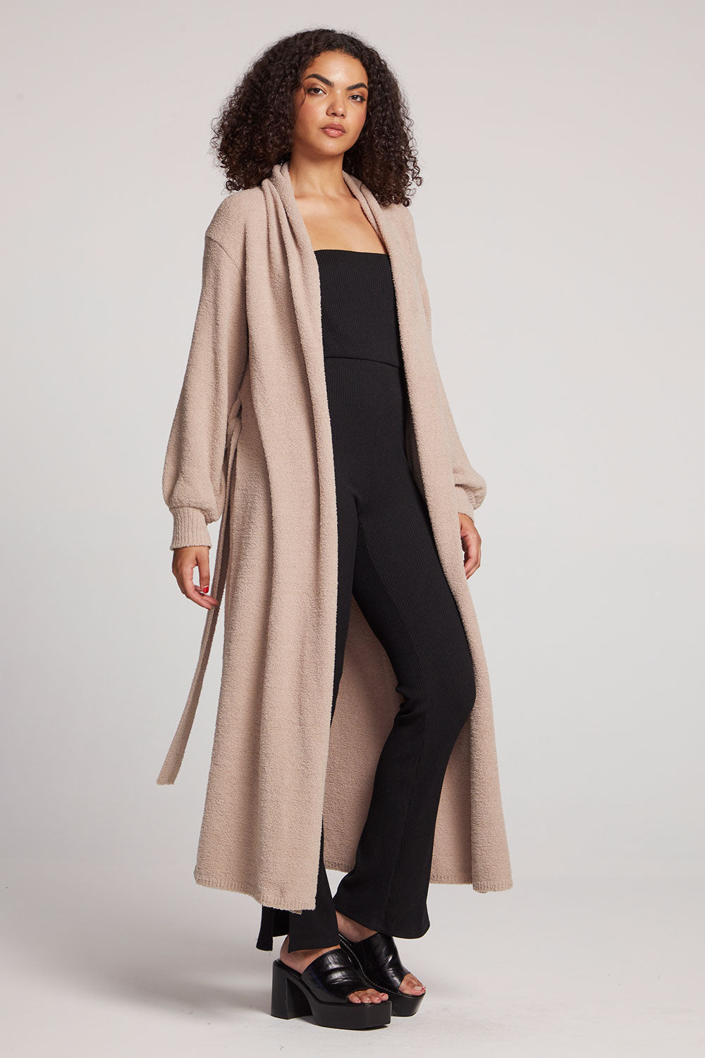 Eveee Toasted Coconut Maxi Cardigan Womens chaserbrand