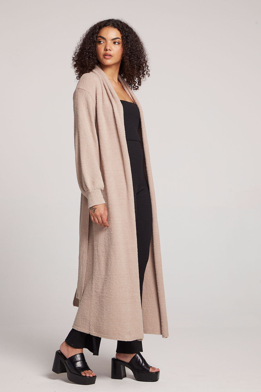 Eveee Toasted Coconut Maxi Cardigan Womens chaserbrand