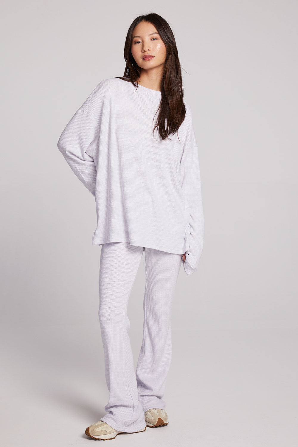 Joah Light Heather Grey Long Sleeve Womens chaserbrand