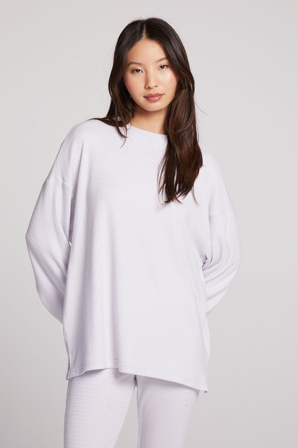 Joah Light Heather Grey Long Sleeve Womens chaserbrand