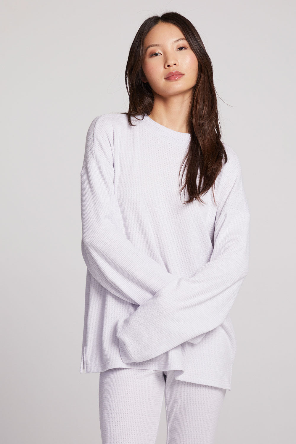 Joah Light Heather Grey Long Sleeve Womens chaserbrand