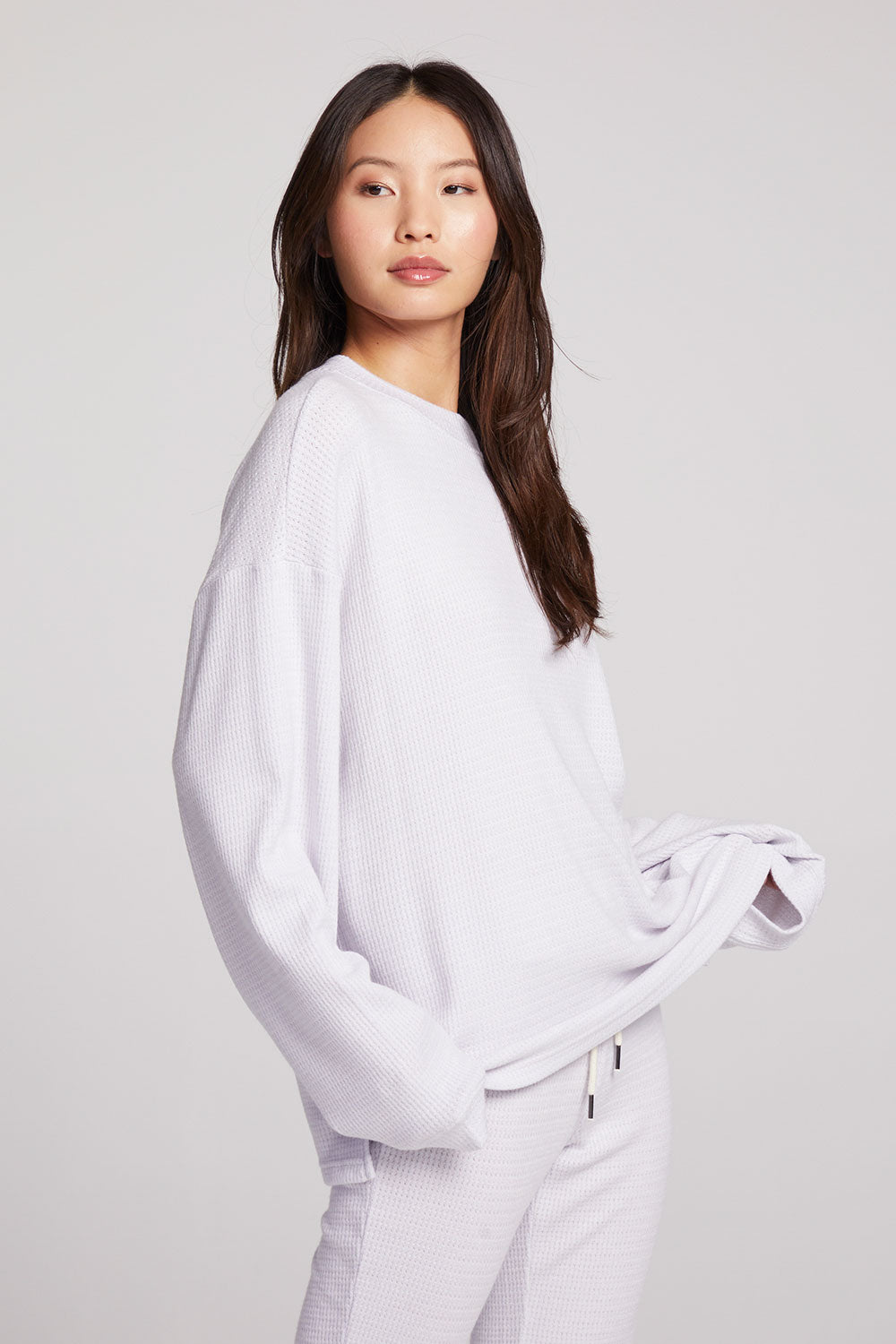 Joah Light Heather Grey Long Sleeve Womens chaserbrand