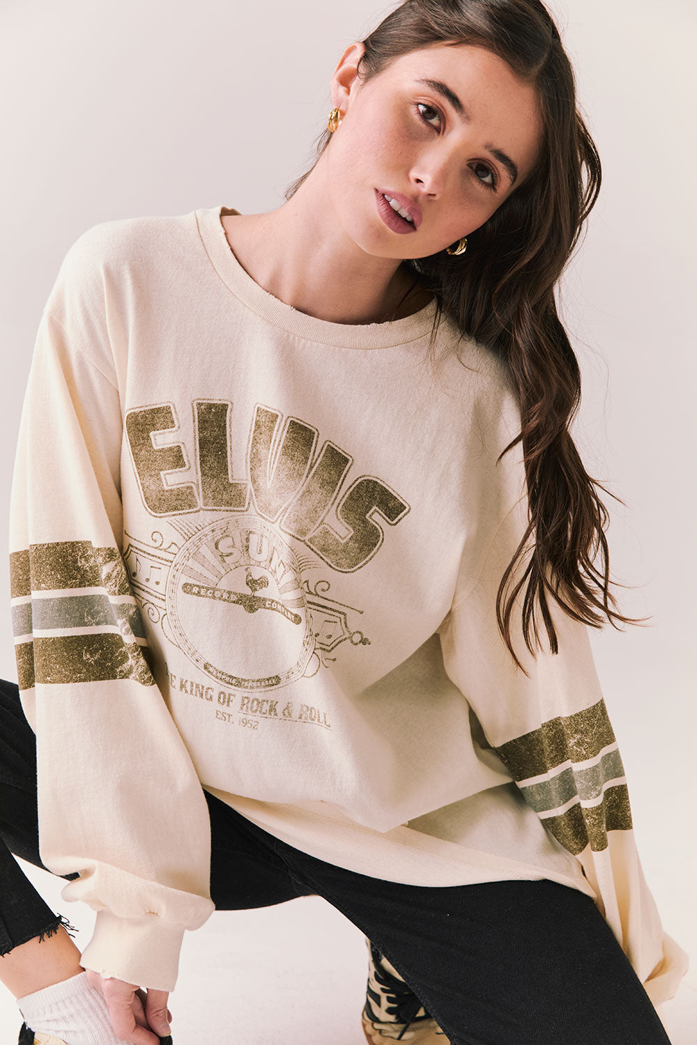 Sun Records King Of Rock & Roll Long Sleeve Womens chaserbrand