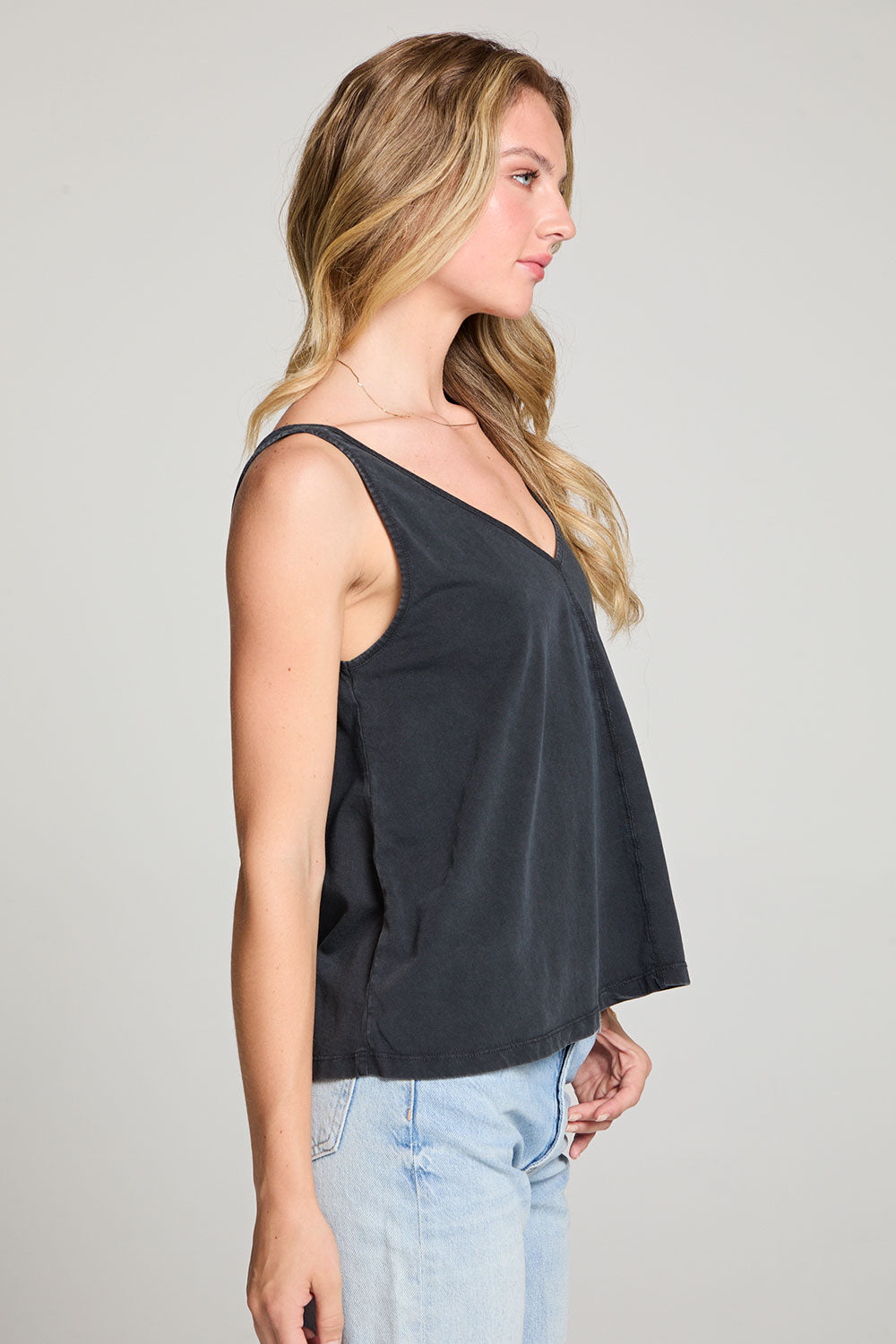 Clearise Licorice Black Tank WOMENS chaserbrand