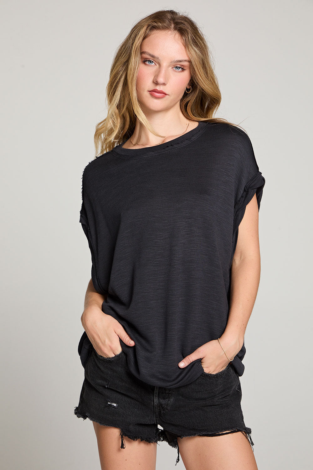 Cassidy Licorice Black Tee WOMENS chaserbrand