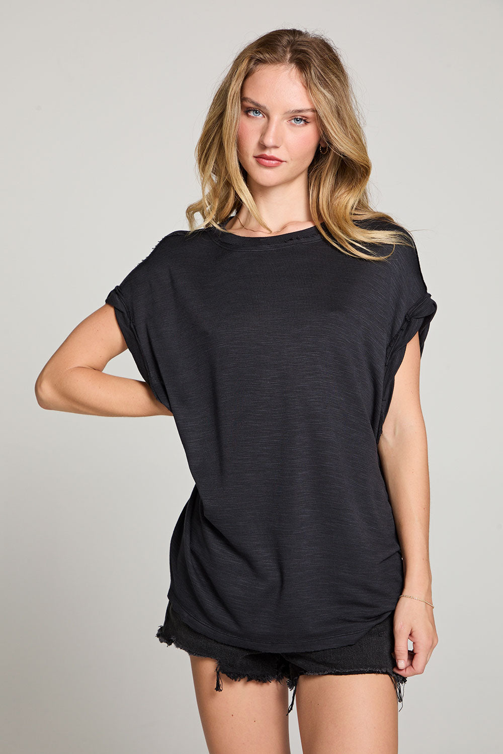 Cassidy Licorice Black Tee WOMENS chaserbrand