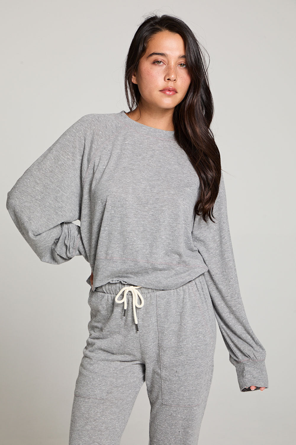 Boone Streaky Grey Long Sleeve WOMENS chaserbrand