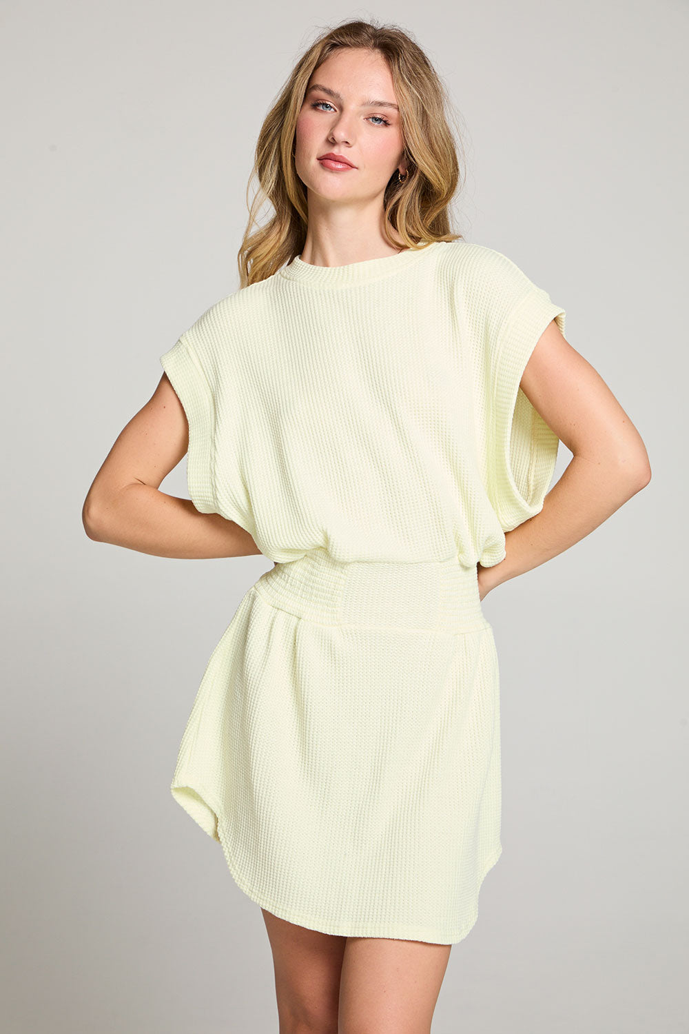 Joan Limon Yellow Mini Dress WOMENS chaserbrand
