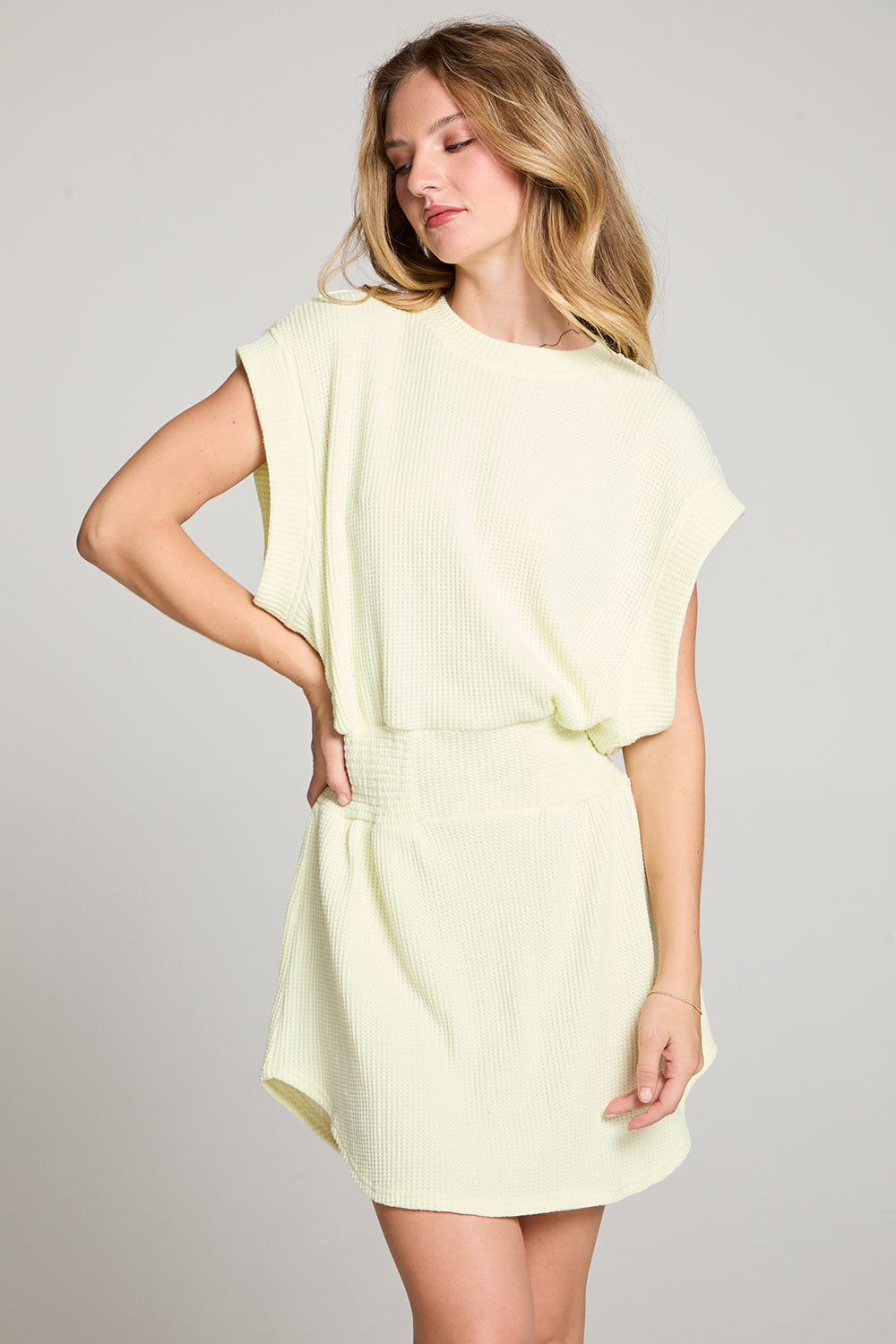 Joan Limon Yellow Mini Dress WOMENS chaserbrand