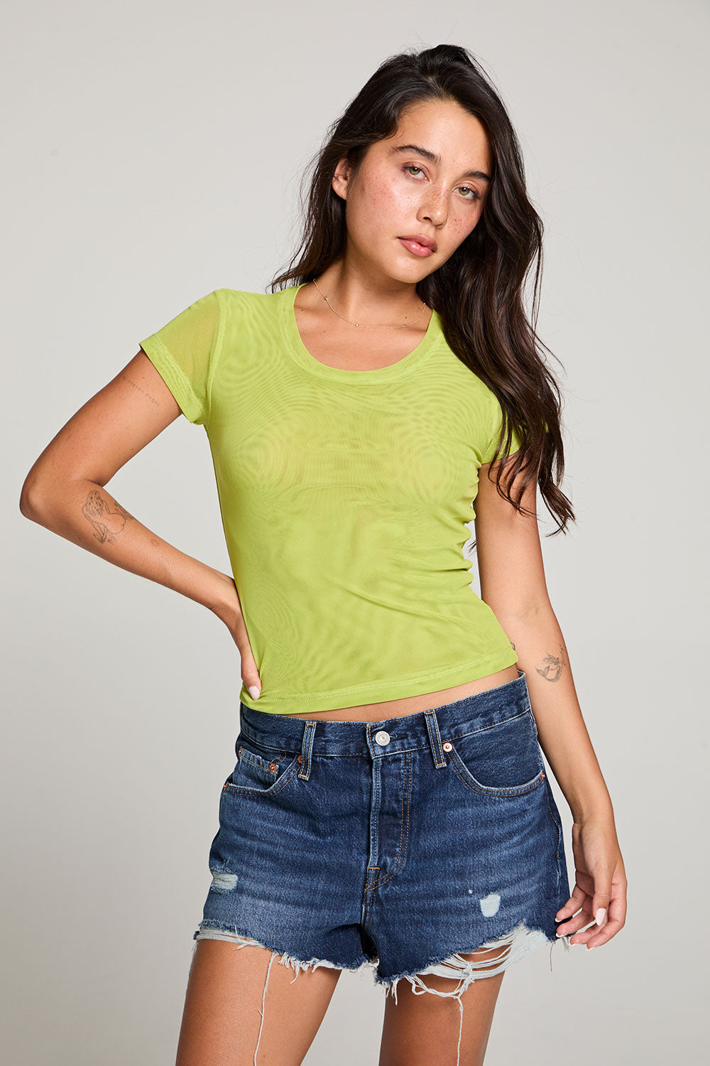 90's Chartruse Baby Tee WOMENS chaserbrand
