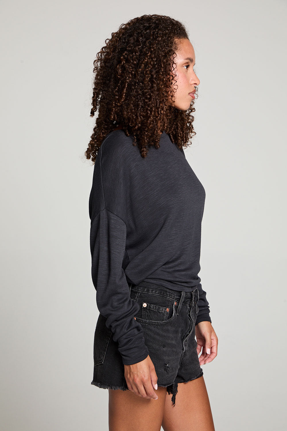 Gwyneth Licorice Black Long Sleeve WOMENS chaserbrand
